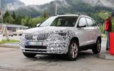 Skoda Karoq spyshot static front Skoda Karoq spyshot static front