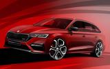 Skoda Octavia vRS teaser estate Skoda Octavia vRS teaser estate