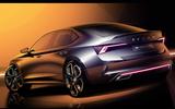 Skoda Octavia vRS teaser saloon rear Skoda Octavia vRS teaser saloon rear