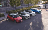 Skoda Fabias parked