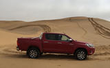 Toyota Hilux on sand dunes