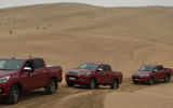 Toyota Hilux on sand dunes