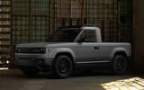 Slate Truck   front three quarters in warehouse Slate Truck   front three quarters in warehouse