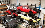 Damaged Ferraris at the breaker's yard