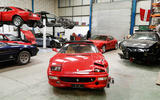 Damaged Ferraris at the breaker's yard