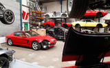 Damaged Ferraris at the breaker's yard