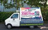 Suzuki Carry with Bridgwater jobs fair billboard Suzuki Carry with Bridgwater jobs fair billboard