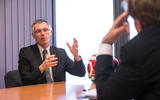 PSA chairman Carlos Tavares talks to Autocar
