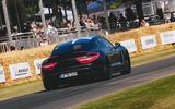 Porsche Taycan rear at Goodwood