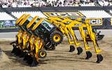 The JCB Dancing Diggers Monster Trucks feature The JCB Dancing Diggers Monster Trucks feature