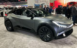 Toyota bZ compact crossover concept on show in Los Angeles front Toyota bZ compact crossover concept on show in Los Angeles front