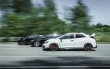 Honda Civic Type R versus Renault Megane RS275 & VW Golf R