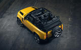 Valiance Convertible Defender roof down view