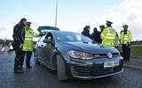 Volkswagen Golf GTI pulled over by police