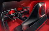 Volkswagen ID GTI 2023 dashboard sketch over driver shoulder Volkswagen ID GTI 2023 dashboard sketch over driver shoulder