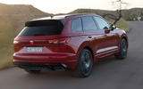 Volkswagen Touareg rear three quarter tracking Volkswagen Touareg rear three quarter tracking