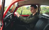 Volkswagen Beetle interior driving