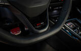 VW Golf GTI Edition 50 steering wheel detail VW Golf GTI Edition 50 steering wheel detail