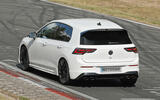 VW Golf R 5cyl camo rear quarter tracking VW Golf R 5cyl camo rear quarter tracking