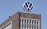 VW logo on building