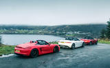 Porsche Boxster Spyder, Jaguar F-type and Mazda MX-5