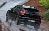 Volvo XC40 diesel on the road rear Volvo XC40 diesel on the road rear