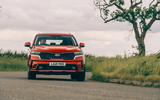 21 Kia Sorento PHEV 2021 long term cornering front 21 Kia Sorento PHEV 2021 long term cornering front