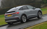 3 Audi Q4 etron Sportback LT tracking rear 3 Audi Q4 etron Sportback LT tracking rear