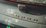 Cupra Born long term test badge close up Cupra Born long term test badge close up