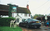 Jaguar F Type outside house pub Jaguar F Type outside house pub