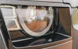 Land Rover Defender 130 headlight closeup Land Rover Defender 130 headlight closeup