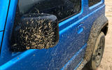 Suzuki Jimny 2019 long-term review - muddy wing mirrors Suzuki Jimny 2019 long-term review - muddy wing mirrors