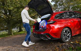 Peugeot 308 boot with person Peugeot 308 boot with person