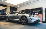 Porsche Taycan inside dealership
