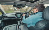 Subaru Crosstrek interior driving shot