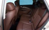 Rear seats are hardly larger than those of a family hatchback Infiniti EX rear seats