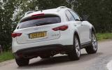 Even on 20in wheels the ride is rather lively Infiniti FX rear cornering