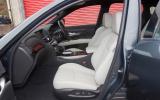 Cabin is snug and rivals Jaguar XF for ambience; driving position is hard to fault Infiniti M front seats