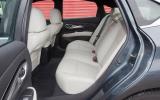 Rear accommodation is acceptable for two adults, but headroom is restricted Infiniti M rear seats