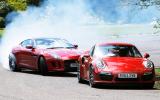 Comparison: new Jaguar F-type R coupe vs. Porsche 911 Turbo S