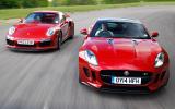 no title Comparison: new Jaguar F-type R coupe vs. Porsche 911 Turbo S