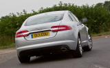 The XF steers with unerring accuracy and even a little road feel, a rarity in this class Jaguar XF rear cornering