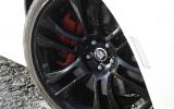 20-inch alloy wheels look tremendous Jaguar XK 20in black alloys