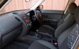 Relatively high-set driving position gives a good and comfortable forward view Kia Soul front seats