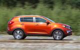 2.0-litre diesel models deliver plenty of mid-range pull Kia Sportage side profile