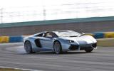 Lamborghini Aventador Roadster drifting