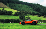 Lamborghini Huracan Sterrato in a field from distance