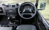 Discovery-sourced controls are welcome. Driving position is still cramped, though Land Rover Defender's dashboard