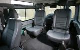 Plenty of room, but it’s a shame that you can’t remove  the seats, as that limits the Defender’s carrying capacity Rear seats in the Defender