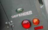 Small, distinctive rear lights are unchanged in the facelift Distinctive lights on the Land Rover Defender